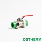 Ppr Brass Double Union Ball Valve Middle Type Water Flow Control Valve
