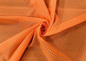 China 110GSM Polyester Mesh Fabric For Sports Wear Lining Traffic Safety Clothes Neon Orange factory