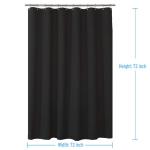 Clear Black color Walmart Bathroom Disposable Plastic PEVA bath shower curtain