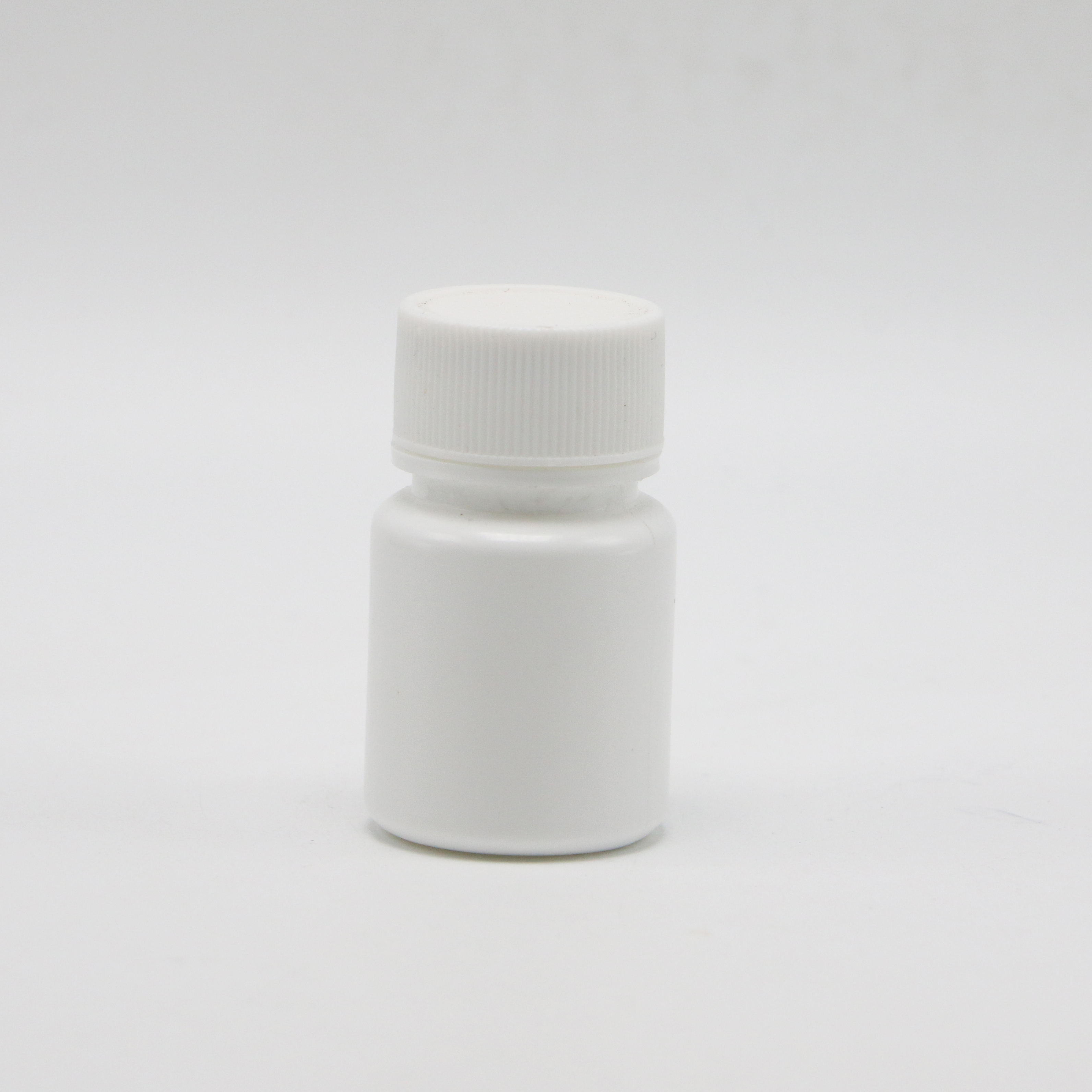 HDPE Round Shape 20mL White Plastic Empty Bottle for Chemical Powder Sample Liquid Storage