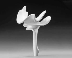 China Modern Painted Abstract Garden Art Sculpture White Baking Varnish Color factory