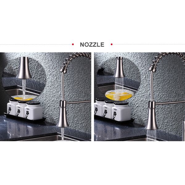 Sanitary Ware Singe Handle kitchen Faucet with Pull out Tap ODM / OEM