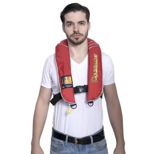 China Portable Adult Inflatable Safety Rescue Life Jacket High Buoyancy Life Vest Swim Vest factory