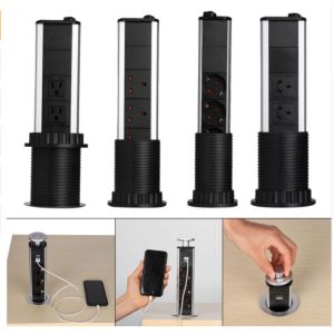 Electrical Kitchen Pop Up Power Sockets Multifunctional Vertically Installed