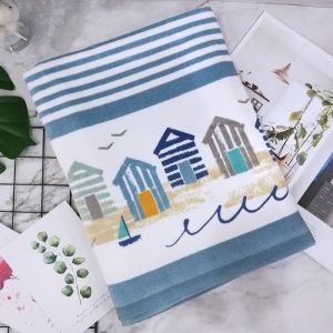 100% Cotton Printed Beach Towel Mildew Resistant Easy Carrier Versatile