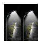 Flicker Free Solar Powered Streetlights 60 Watts Weatherproof 3.2V Battery