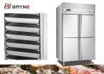 Commercial Kitchen stainless steel 4 Door Freezer Refrigerator Insert Trays