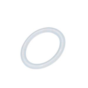 China Food Grade White Tri Clamp Pipe Sanitary Silicone PTFE Gasket with EPDM Rubber Ferrule factory