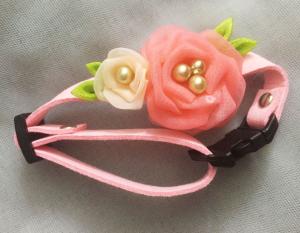 China Wear Resistant Custom Pet Collars 100% Cotton Material For Birthday Party factory