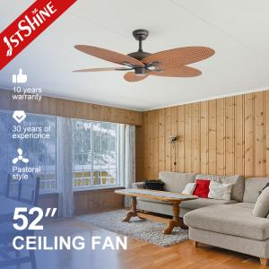 China Large Airflow Low Noise 5 Blades Led Energy Saving Ceiling Fan With Remote Control factory