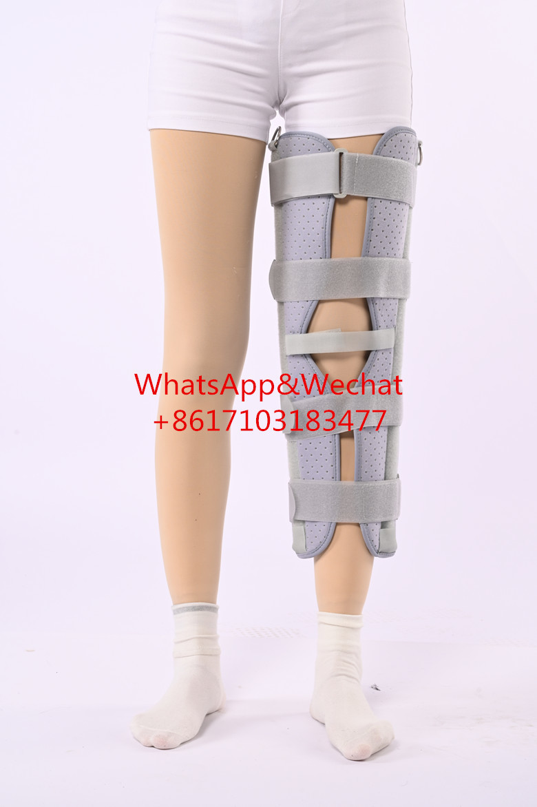 Orthopedic and Rehabilitation Adjustable Tri-Penel Knee Immobilizer with 4 Aluminum Bars