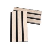 Sound Proof Acoustic Slat Wood Wall Panel Polyester Wooden Acoustic Panels