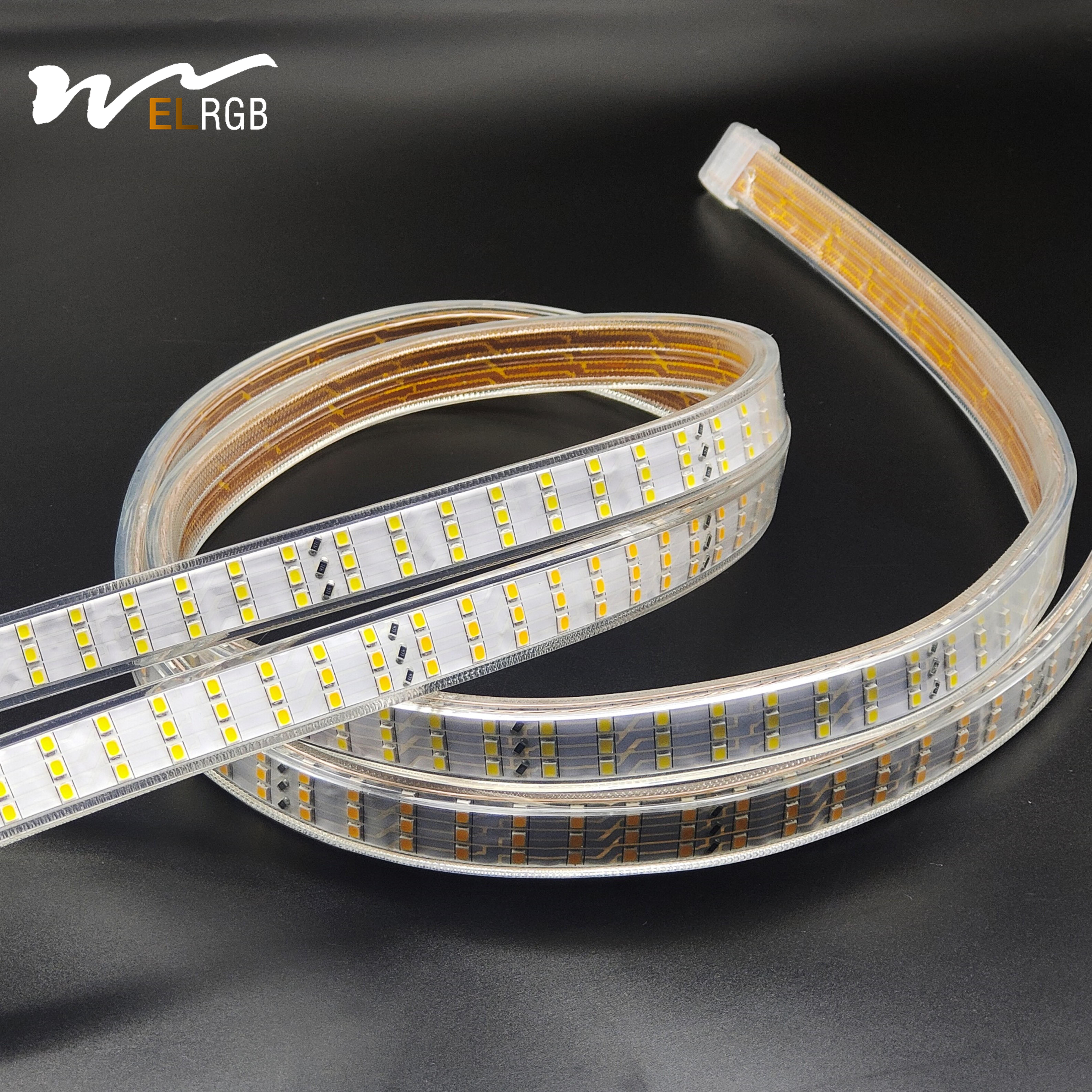 Super Bright 3-Row LED Strip Lights 2835 264 LEDs/m for Residential Outdoor CRI Ra 80