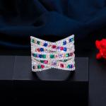 Zirconia Classic CZ Zircon Ring Tennis High Quality Ring CZ Gold Ring Wedding