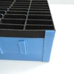 Blue Corrugated Plastic Compartments For Spare Parts Turn Over
