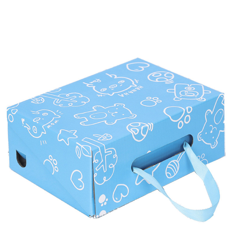 CMYK Black Corrugated Paper Packaging Box For Shoe Gift OEM/ODM