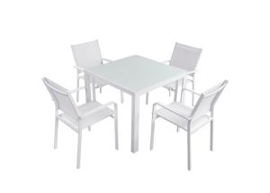 China Heavy Duty Aluminum Frames Stackable Outdoor Restaurant Furniture factory