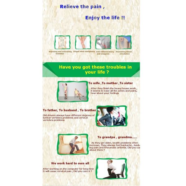 Self Heat Herbal Chinese Herbal Plasters / Herbal Patches For Back Pain