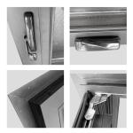 Aluminum Glass Inswing Casement Window PVC Triple Glazed Windows