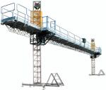 Aerial Twin Lifting Mast Climbing Work Platform For Building Cleaning Maintenanc