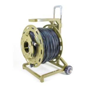 China Retractable Mobile Armored Wire Fiber Optic Cable Reel Carts factory