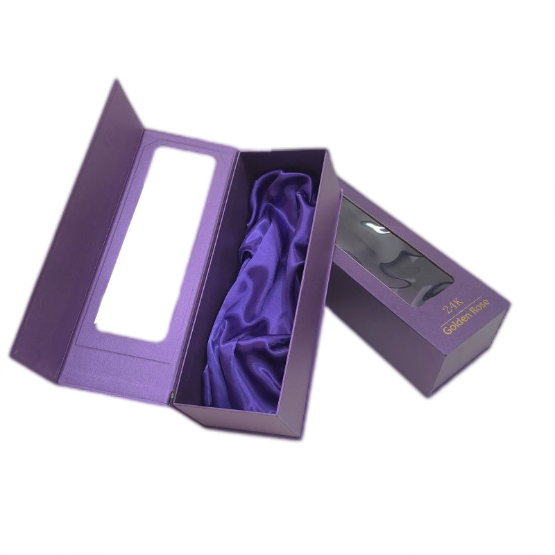 Custom Luxury Rigid Paper Gift Box With Satin Lining Embossing Stamping