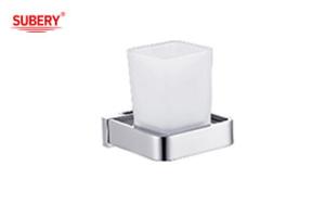 China Brass sing tumbler holder glass bathroom high quality chrome color OEM nobel brass mounting piece brass base factory