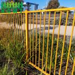 Home Garden Black Powder Coating Top Sharp Steel Tubular Fence