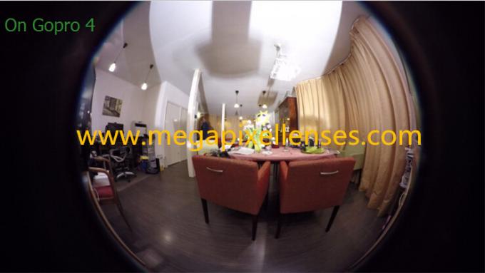1/2.5" 1.29mm 10Megapixel M12x0.5 mount 185degree Fisheye Lens, 4K fisheye lens for 360VR