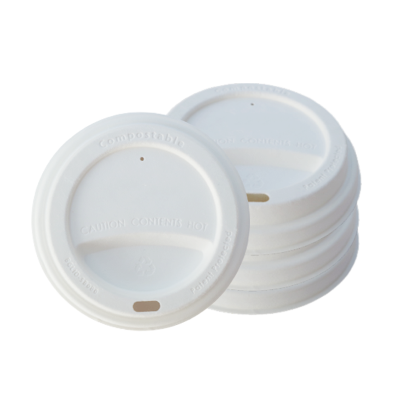 GB/3561-89 Compostable Sugarcane Bagasse Coffee Cups With Lids