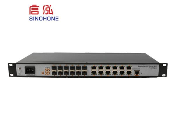 1 U Size Din Rail Wall Mount Fiber Optic Network Switch 24 Port Optical Fiber