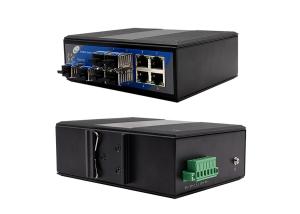 China 10 Ports Ethernet SFP Fiber Switch with 6 SFP Slots and 4 Ethernet Ports factory