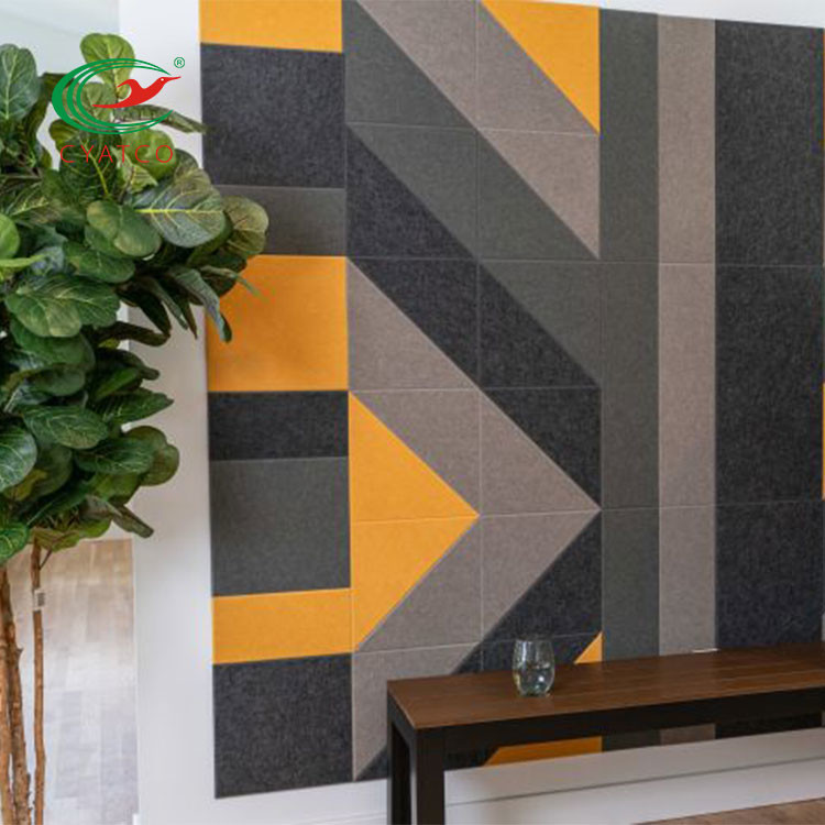 Multicolor Triangle Acoustic Sound Tiles For Walls Flavorless