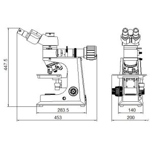 50X 1000X Binocular Metallurgical Microscope Humanized Butterfly Medical Lab