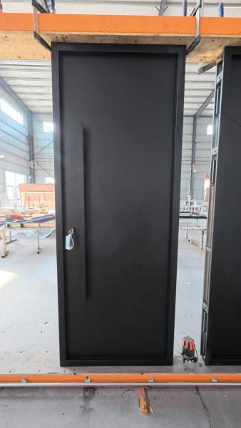 Black Varnished Finish Aluminum Courtyard Gates Exterior House Modern Revolution