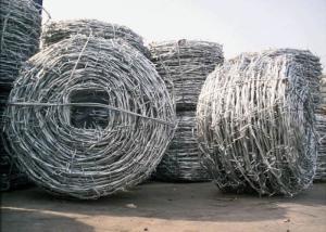 China Low Carbon Steel 7.5cm SWG18 Coiled Barbed Wires factory