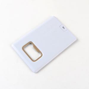 China Plastic Credit Card USB Flash Drive With A Metal Bottle Opener USB 2.0 128GB factory