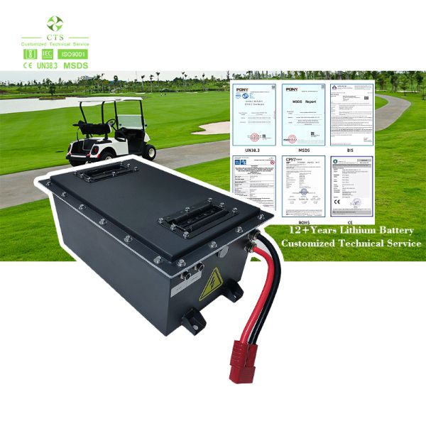 China CTS Golf Cart Battery 72V 150Ah Deep Cycle Lifepo4 48V 105Ah Low Speed Car Lithium Ion Battery Pack with Smart BMS factory