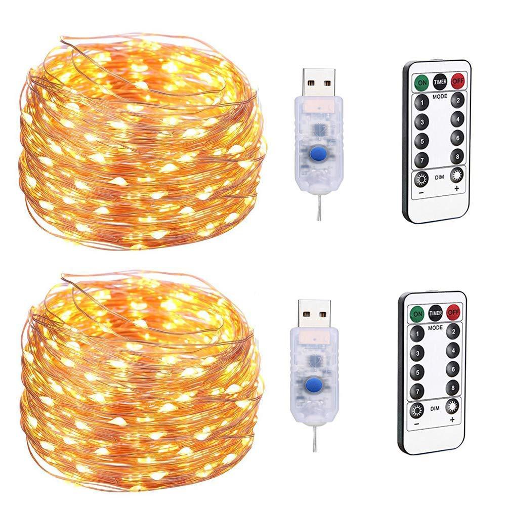 USB LED String Lights Colorful New Year Garland Copper Wire String Fairy Light for Indoor Outdoor Wedding Christmas Deco
