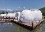 Outdoor Custom Made 3 Rooms Inflatable Bubble Tent Hotel With Steel Frame Tunnel