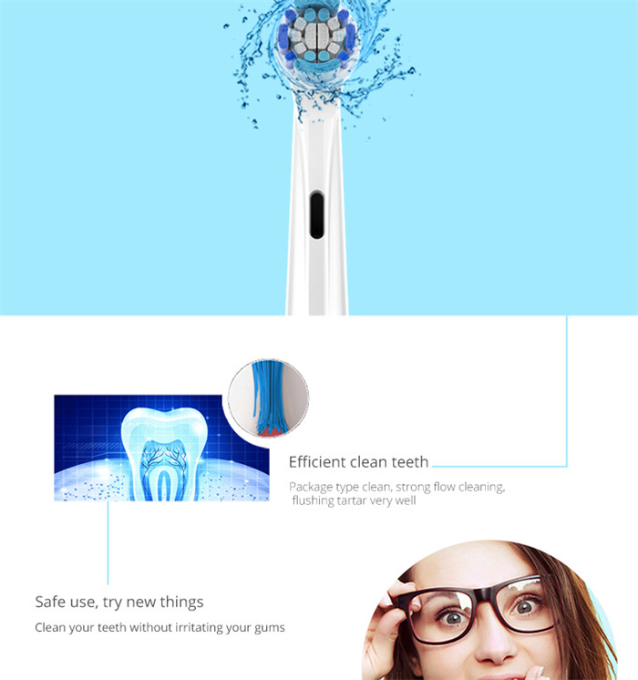 SN12 Round Head Rotary Electric Toothbrush IPX7 Waterproof With Magnetic Suspension