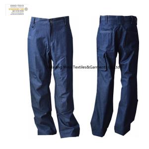 China Protective Men's Fire Resistant Trousers Denim Dungaree factory