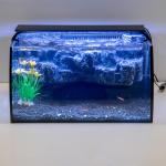 Colored Led Light Farming Curved Aquarium Fish Tank