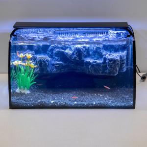 China Colored Led Light Farming Curved Aquarium Fish Tank factory