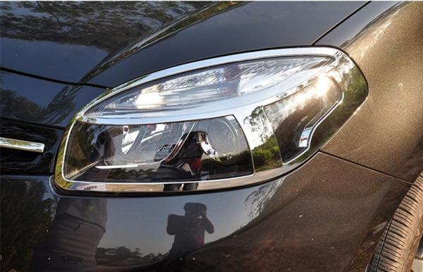 Customized ABS Chrome Headlight Bezels / Auto Headlight Covers For Renault