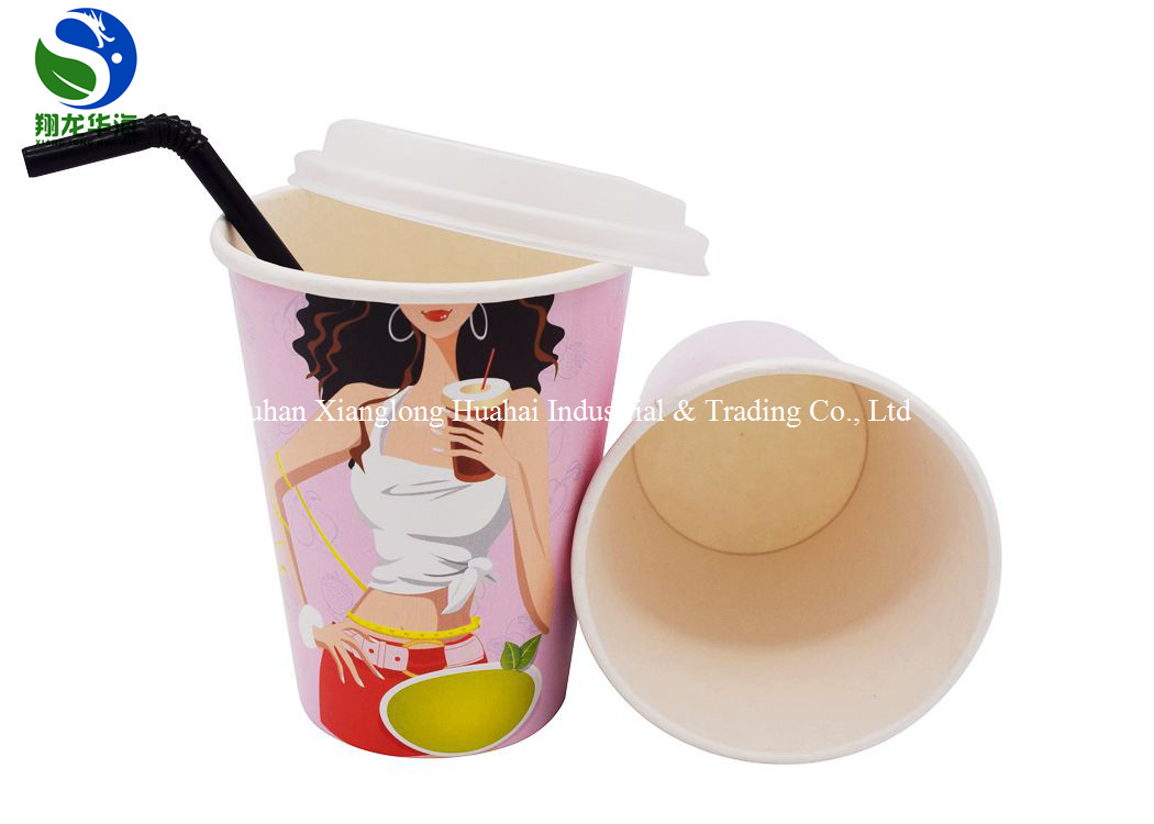 Takeaway 16oz Double Wall Paper Cup Customized Heat Insulation Longlife
