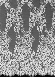 China 2017 Fancy Lace /Eyelash Lace Fabirc / French Lace Fabric/ Bridal Dress Fabric in Ivory/Black Color factory