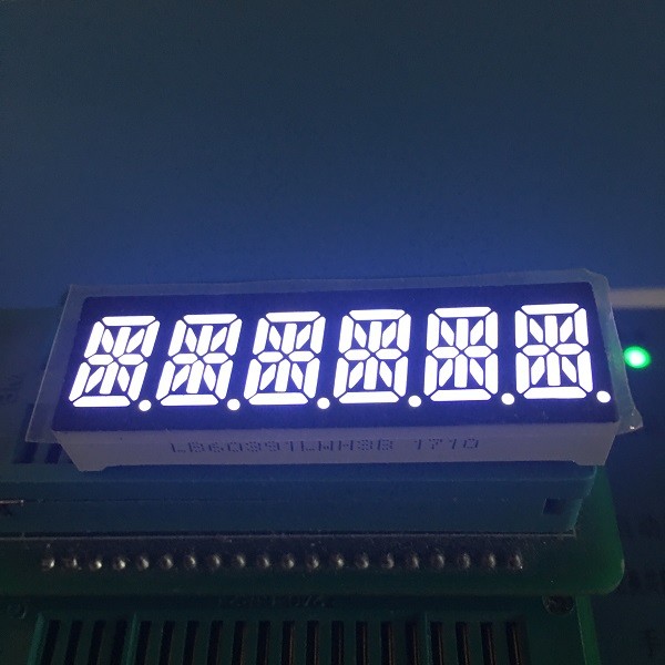 Ultra white 10mm Six digit 14 segment led display common anode for Instrument panel