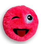 Unisex Style 9" Inflatable Funny Face Furry Foot Ball with Eyes Big Bouncy