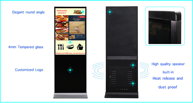 55 Inch Windows System Indoor Digital Advertising Display With Time Switch Function